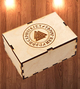 Гравировка лазером на деревянных коробках, коробках из фанеры