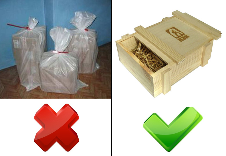 Услуги по переупаковки в коробки из фанеры, дерева, пластика, оргалита